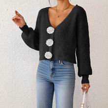 Load image into Gallery viewer, Women’s Knitted Crochet Cardigan