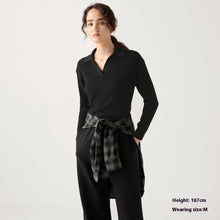 Load image into Gallery viewer, Women’s Ribbed Half-Open Collar Sweater