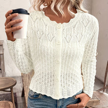 Load image into Gallery viewer, Women's Solid Color Elegant Round Neck Cardigan Top