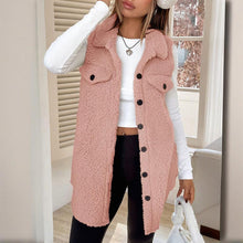Load image into Gallery viewer, Wool-Like Sleeveless Vest with Lapel