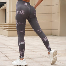 Load image into Gallery viewer, Women's Seamless Tie-Dye Yoga Pants – Knitted High-Waist Leggings
