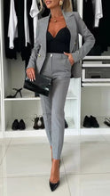 Load image into Gallery viewer, Lapel Button-Down Jacket & Slim-Fit Trousers Suit – 15 Colors XS–XXL