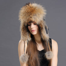 Load image into Gallery viewer, Women’s Korean Fox Fur Lei Feng Hat – Warm Winter Ear Protection Hat