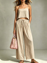 Load image into Gallery viewer, Women's Camisole & Wide-Leg Pants Two-Piece Set – Casual Summer