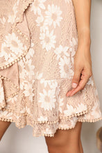Load image into Gallery viewer, Romantic Floral Sleeve Mini Dress Elegant & Feminine Tie-Waist Dress Simple Elegant Girls Summer Dress