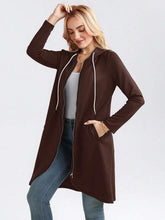 Load image into Gallery viewer, Street Zip Hooded Velvet-Lined Sweatshirt Women | Cozy Streetwear