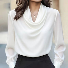 Load image into Gallery viewer, Women's Elegant Draped Neck Blouse