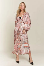 Load image into Gallery viewer, Printed V-Neck Batwing Sleeve Summer Dress For Women – Vibrant Print, Chic & Relaxed, Flattering, Effortlessly Stylish