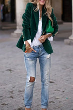 Load image into Gallery viewer, One-Button Lapel Collar Long Sleeve Blazer for Women