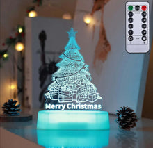 Load image into Gallery viewer, Christmas Decoration 3D Lamp Acrylic LED Night Lights New Year Valentines Day Christmas Kids Gift Christmas Ornaments
