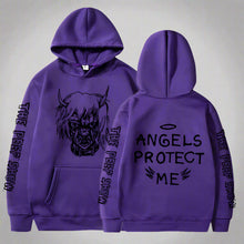 Load image into Gallery viewer, Angel and Devil Hoodie – Unisex Couple Graphic Pullover Sweatshirt
