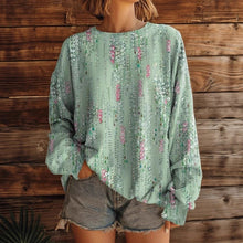 Load image into Gallery viewer, Women’s Printed Crew-Neck Sweatshirt – Long Sleeve Casual Top