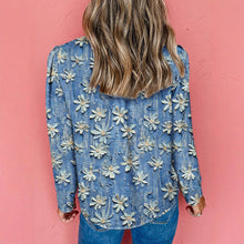 Load image into Gallery viewer, Women's Retro Floral Print Chiffon Blouse – Loose Fit Long-Sleeve Top