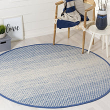 Load image into Gallery viewer, 🧵 Safavieh Montauk Handmade Cotton Area Rug – 6' Round, Eco-Friendly Hand-Woven Flatweave, Transitional Pattern in Vibrant Colors – Soft & Durable, 100% Natural Cotton
