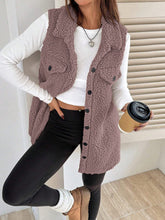 Load image into Gallery viewer, Wool-Like Sleeveless Vest with Lapel