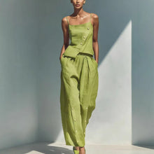 Load image into Gallery viewer, Women's Gold-Buckle Camisole & Pants Two-Piece Set