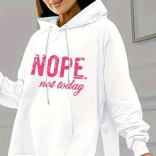 Load image into Gallery viewer, Casual 2-Piece Set Solid Color Leggings & Letter Print Hooded Sweatshirt