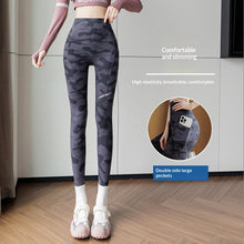 Load image into Gallery viewer, Camouflage Shark Slim-Fit Yoga Pants for Women – Multi-Length Camo Leggings