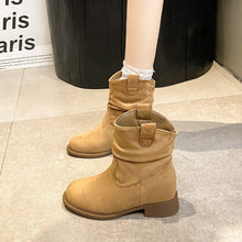 Load image into Gallery viewer, Women’s Suede Chunky Heel Slimming Ankle Boots