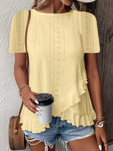 Load image into Gallery viewer, Women’s Casual Solid Color Short Sleeve Crew Neck Top