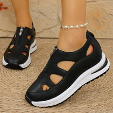 Load image into Gallery viewer, Women's Chunky Sole Closed-Toe Sandals – Soft Sole Velcro Strap
