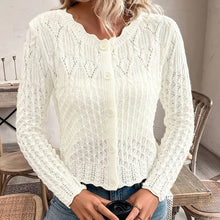 Load image into Gallery viewer, Women's Solid Color Elegant Round Neck Cardigan Top