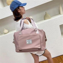 Load image into Gallery viewer, Foldable Storage Travel Bag Waterproof Large Capacity Gym Fitness Bag Weekender Overnight For Women