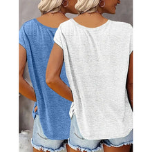 Load image into Gallery viewer, 2-Pack Women's V-Neck Sleeveless Tank Tops – Loose Fit Casual Summer Beach Shirts
