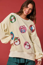 Load image into Gallery viewer, Women’s Christmas Egg Sequined Long-Sleeve Loose Sweatshirt