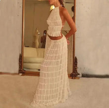 Load image into Gallery viewer, 2-Piece Chic Halter Dress Suit Set