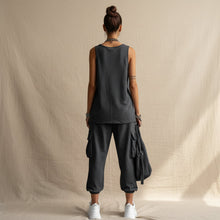 Load image into Gallery viewer, Women's Sleeveless Tank Top & Cropped Ankle Pants Set