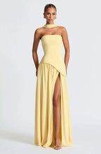 Load image into Gallery viewer, Cherry Lacquer Maliyah Maxi Dress with Chiffon Skirt & Scarf