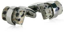 Load image into Gallery viewer, Dalmation Jasper Stone Cufflinks