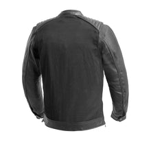 Load image into Gallery viewer, Daredevil Men's Motorcycle Twill/Leather Jacket