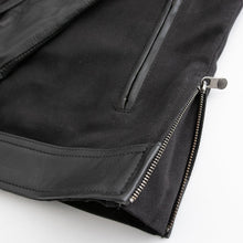 Load image into Gallery viewer, Daredevil Men's Motorcycle Twill/Leather Jacket