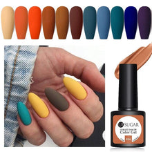 Load image into Gallery viewer, Dark Blue Matte Colorful UV Nail Gel Polish Semi Permanent Popular High Quality Fashion Design
