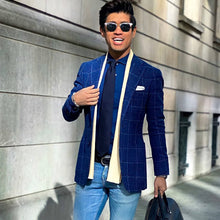Load image into Gallery viewer, Cavour - Dark Navy Silk Grenadine Tie