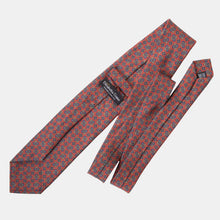 Load image into Gallery viewer, Parma - Printed Madder Silk Tie - Barn Red