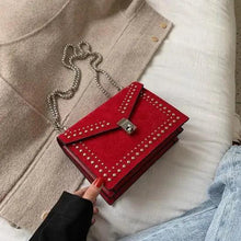 Load image into Gallery viewer, Dazzling Scrub Leather Designer Shoulder Bags For Women And Girls Luxury Chain Rivet Crossbody Bag - Female Small Handbags