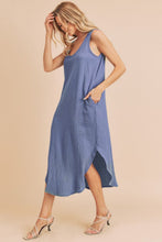 Load image into Gallery viewer, New Round Neck Midi Tank Dress with Pockets for Women – Casual, Comfortable & Functional for Everyday Wear