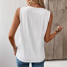 Load image into Gallery viewer, Women's Loose-Fit Round-Neck Cotton Tank Top – Casual Elegant Solid Color