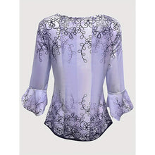 Load image into Gallery viewer, Women’s V-Neck 3/4 Sleeve Button-Front Tunic Blouse