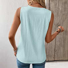 Load image into Gallery viewer, Women's Loose-Fit Round-Neck Cotton Tank Top – Casual Elegant Solid Color