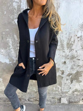 Load image into Gallery viewer, MANDOTOS Hooded Cardigan Single-Breasted Loose Red Jacket
