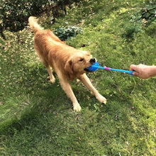 Load image into Gallery viewer, Durable Dog Toy Ball with Squeaker – Teeth Cleaning, Chew-Resistant, High Bounce Toy for Medium Dogs