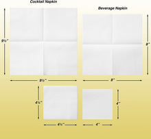 Load image into Gallery viewer, Eco-Friendly Linen-Feel Cocktail Napkins – Premium Disposable Beverage Napkins, Reusable & Biodegradable (4.75"x4.75" Folded, 50-Pack)