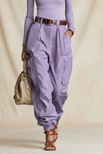 Load image into Gallery viewer, Women's High-Waist Cargo Parachute Pants with Elastic Ankle Cuffs