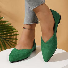Load image into Gallery viewer, Women's Suede Pointed-Toe Flat Shoes