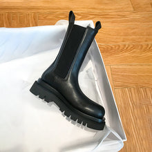 Load image into Gallery viewer, Women’s British-Style Mid-Calf Thick-Soled Leather Boots