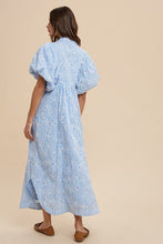 Load image into Gallery viewer, Floral Smock Detail Puff Sleeve Summer Dress – Feminine Floral Smocked Puff Sleeve Dress with Delicate Details for Casual and Special Occasions